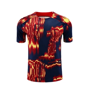 Maillot <span class=keywords><strong>de</strong></span> football vierge <span class=keywords><strong>de</strong></span> qualité supérieure Hot Seller 2026 Saxony Energy Edition Rouge Bleu Flamme Haute Fidélité Sportif Coupe Classique Séchage Rapide - Product Image 1