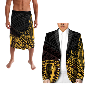 Completo Casual da Uomo Stile Retrò Polinesia Tonga con Kimono a Maniche Lunghe e Cardigan <span class=keywords><strong>Ie</strong></span> Due Pezzi - Product Image 1
