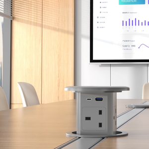 Interruptor <span class=keywords><strong>USB</strong></span> Motorizado para Encimera de Cocina, Enchufe Emergente Oculto, 4 Tomas de Corriente de CA de Aluminio, Compatible con Estándar de Enchufe CN y EE. UU. para Hospitales - Product Image 6