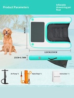 Offre Spéciale : Lit Flottant Épais en PVC Anti-Fuite, Facile à Gonfler, avec Rampe et Échelle pour Chiens, Idéal pour Piscine