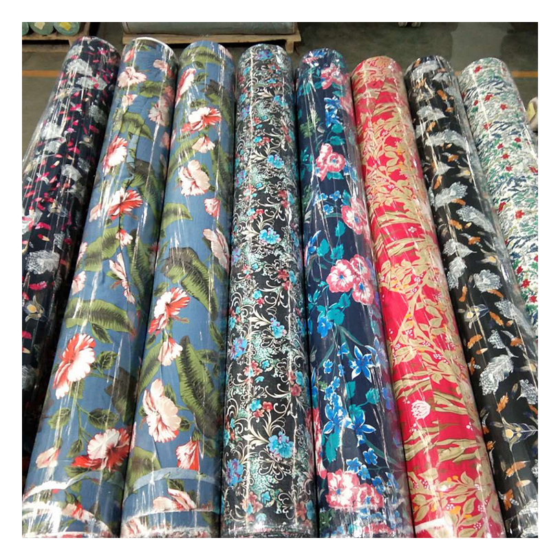 Вискозные фабрики ткани с принтом в текстильном городе Keqiao