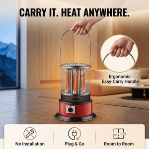 Calentador Eléctrico Portátil de Cerámica Metálica para Escritorio, Protección Contra Sobrecalentamiento y Derribamiento, <span class=keywords><strong>Bajo</strong></span> <span class=keywords><strong>Consumo</strong></span> de Energía, Calefacción Infrarroja Silenciosa - Product Image 3