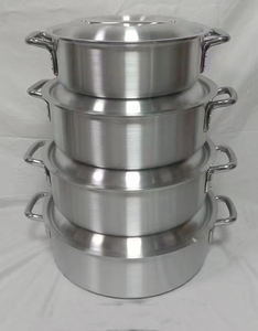 Ensemble <span class=keywords><strong>de</strong></span> 4 casseroles en alliage d'aluminium robustes, 33-45 cm, pour la cuisine commerciale, restaurants et hôtels - Product Image 1
