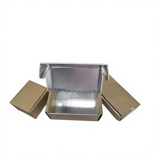 Boîtes isothermes aseptiques en carton imperméable avec poignée pour aliments congelés, doublure en aluminium et isolation thermique en éponge - Product Image 4