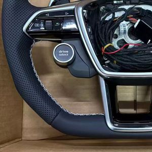 Volante de Cuero Estilo R8 <span class=keywords><strong>S</strong></span>-<span class=keywords><strong>Line</strong></span> para Audi B9 <span class=keywords><strong>A1</strong></span> A3 8V S3 A4 B8 S4 A5 S5 A6 S6 S7 A7 A8 Q3 Q5 Q7 RS3 RS4 RS5 RS7 - Product Image 4