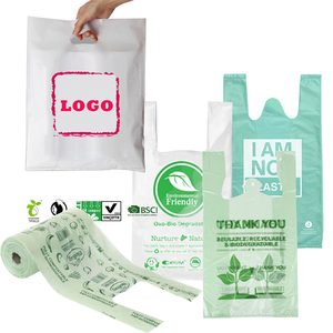 Bolsas biodegradables de plástico biodegradables, amigables con el medio ambiente, compostables, bolsas de compras de almidón de maíz - Product Image 2