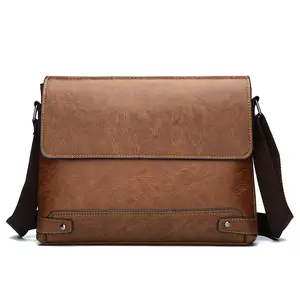 Heren Handtas Zakelijke Aktetas Horizontale Heren Schouder Crossbody Tas Computer Tas