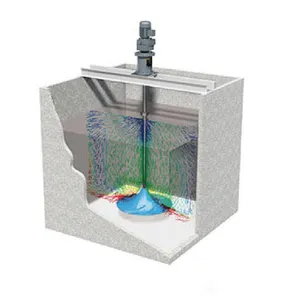 Mixer hypervoid kecepatan rendah celup limbah celup kinerja tinggi untuk pabrik perawatan air