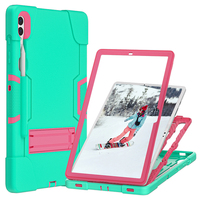 Samsung Galaxy Tab S12 Plus 2026 12.4 inç plastik ve silikon kombinasyonlu koruyucu kılıf standlı