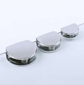 Zinc Alloy <b>Silver</b> Glass-fixed Toka Clip Wine Cabinet Partition Wall Upper Panel Glass Clip Support <b>Bracket</b> Easy Installation - Product Image 3