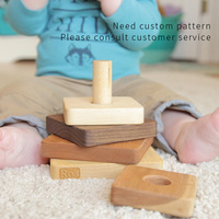 Bloques de construcción educativos para niños, juguete educativo de madera Natural de alta calidad de Vietnam, Montessori