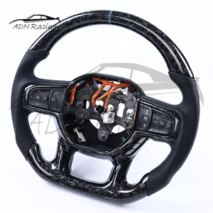 Volante de Fibra de <span class=keywords><strong>Carbono</strong></span> Forjado Estilo Todoterreno Personalizado para Dodge Ram TRX Rebel 1500 3500 4500 2021-2026 - Product Image 3