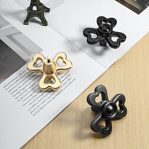 Modern Minimalist Heart Shape Cabinet Handle Zinc Alloy Rotatable Wardrobe Drawer <b>Knob</b> Nordic Style Easy Installation - Product Image 1