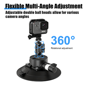 Support à ventouse puissant de 6 pouces avec pompe à vide, capacité de charge verticale de 70 kg et filetage de 1/4 po pour support de caméra sportive de voiture - Product Image 2