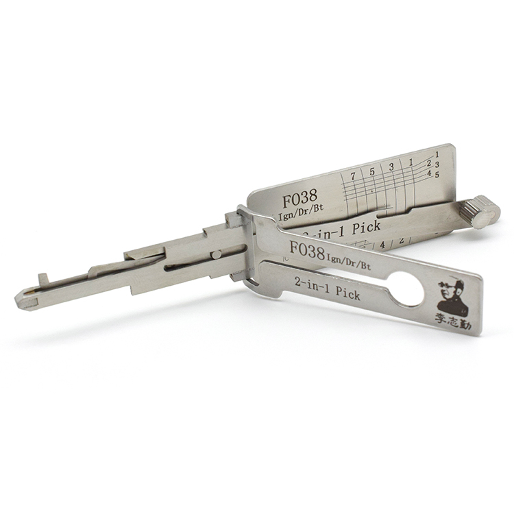 Lishi Locksmith Suppliers FO38 3 in 1 Auto Pick and <strong>Decoder</strong> Selector Y Decodificador Proveedores De Cerrajeria