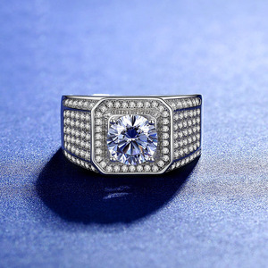 Zhong Nuo יוקרה בסדר הגר"א מוסמך Moissanite תכשיטי גברים Moissanite טבעת - Product Image 4