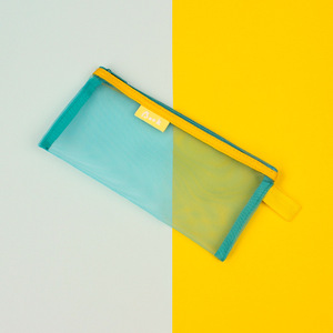 Tas penyimpanan transparan kustom kantung kapasitas besar kotak alat tulis sekolah lembut lembut kotak pensil jaring langsung - Product Image 2