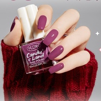 Vernis à ongles KUDAN brillant bordeaux à base d'eau, application fluide, manucure DIY pour salon, certifications complètes, approvisionnement en gros