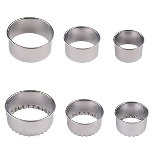 Stainless steel round dumpling wrapper <b>cutter</b>, cookie <b>cutter</b>, cake mousse <b>ring</b>, toast mold, handmade rice ball and wonton - Product Image 2