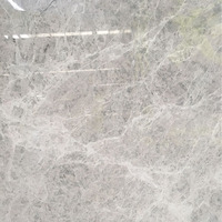Carreaux muraux en marbre gris nuageux poli, grande dalle de pierre naturelle, marbre gris pour revêtement de sol