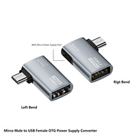 Adaptateur OTG Type C à 90 degrés, angle gauche et droit, micro USB vers USB, pour téléphone Android, tablette et autres appareils hôtes