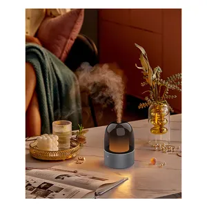 Tombol 7 warna penyebar Aroma ruangan cahaya Bluetooth elegan penyebar Aroma Mini Wifi mesin penyebar Aroma minyak esensial
