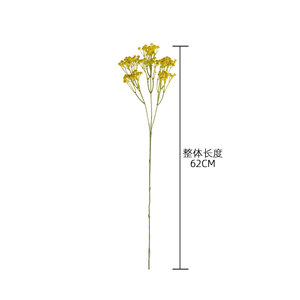 ดอกยิปโซฟิลลาประดิษฐ์สีฟ้าแชมเปญ ก้านเดี่ยว ทำจาก PVC ยางนิ่ม เป็นมิตรกับสิ่งแวดล้อม เหมาะสำหรับตกแต่งงานแต่งงาน - Product Image 4