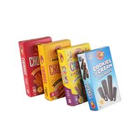 Boîte en carton pliante imprimée en couleur, design personnalisé pour l'emballage de churros espagnols multi-saveurs