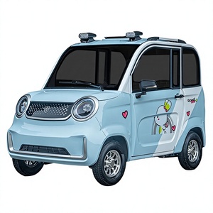 Mini coche eléctrico BRT 2026 rosa con luces de techo y asientos interiores rosas. Nuevo modelo de scooter eléctrico cerrado para personas mayores. - Product Image 3