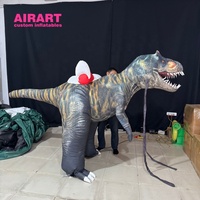Costume de dinosaure gonflable d'accessoire de spectacle d'activité pour le défilé, costume de marche gonflable personnalisé direct d'usine de dinosaure