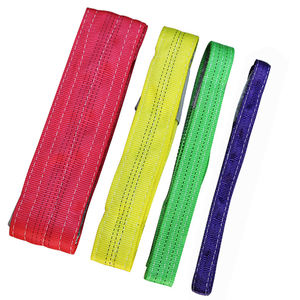 Élingues de levage en ruban textile à code couleur de 1 à 10 tonnes Élingue à courroie plate en polyester pour palan de construction - Product Image 4