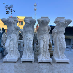 Colonnes de porche <span class=keywords><strong>en</strong></span> <span class=keywords><strong>pierre</strong></span> naturelle sculptée, <span class=keywords><strong>d</strong></span>écoratives pour l'<span class=keywords><strong>entrée</strong></span> de l'hôtel BLVE, colonnes romaines <span class=keywords><strong>en</strong></span> marbre antique, représentant un homme nu. - Product Image 2