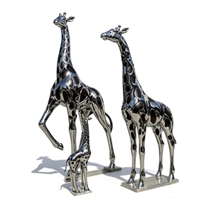 Sculpture de cerf 3D en acier inoxydable, moderne, polie, réfléchissante, couleur personnalisée, statue animale, décoration de jardin extérieur pour parc et place publique - Product Image 3