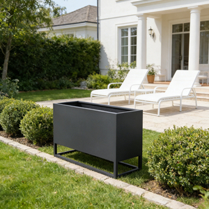 Fioriera Commerciale Alta in Acciaio Zincato, Grande Vaso da Esterno Durevole ed Ecologico per Alberi, Ideale per Giardini Domestici, Strade, Centri Commerciali e Caffetterie - Product Image 3