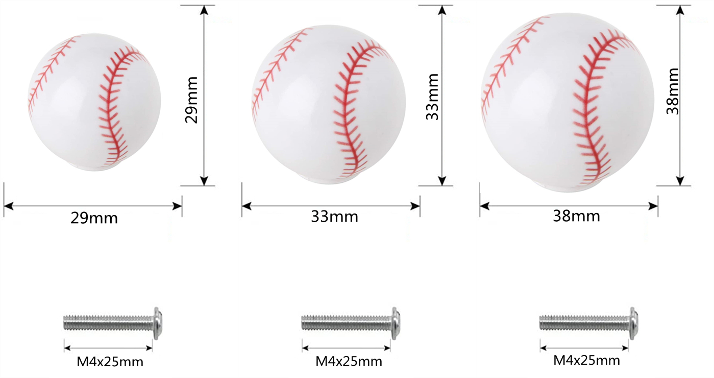 Golf Ball Hardware Ball Sports Drawer knobs Pulls Children Baby Room Handles Dresser Cupboard Wardrobe Cabinet Kitchen Knobs