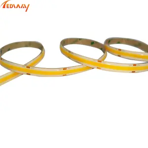 11W RA90 3000K 4000K 6000K 24V 12V 8MM dengan lem silikon penutup IP65 tahan air 480Chip cob led lampu strip