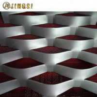 Panneau intérieur décoratif en métal déployé en aluminium maille trous en métal déployé galvanisé maille agrandie en métal fenc façade en aluminium