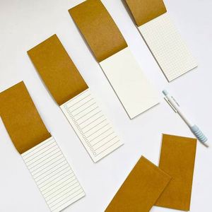 Kraft Paper Cover <b>Memo</b> <b>Pads</b> Multifunctional Grid/Blank/Lined/To-Do List Notebooks Portable Office School Stationery Gift - Product Image 1