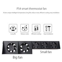 Ventilateur de refroidissement intelligent à température contrôlée TP4-005 pour PS4, accessoires de console de jeu à contrôle de température intelligent pour PS4
