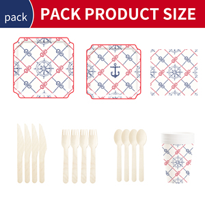 Juego de Vajilla Desechable Personalizado DAMAI con Diseño de Veleros para Fiesta de Cumpleaños - Product Image 3