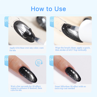 Missgel Top Coat 3D Goutte d'Eau 15ml Transparent Sans Résidu Gel Polish Effet Gouttelettes d'Eau 3D UV pour Ongles Base Goutte d'Eau