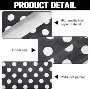 Buffet Sécurité Alimentaire Bonbons Anniversaire Fête <span class=keywords><strong>De</strong></span> Vacances Recyclable V Fond À Pois <span class=keywords><strong>Pas</strong></span> <span class=keywords><strong>Cher</strong></span> Papier Biscuits Sac - Product Image 3