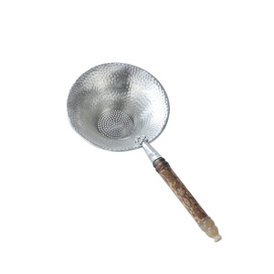 Handmade Pure Tin Tea Strainer With Wooden Handle Reusable Tea Filter For Tea Brewing And Tea Ceremony Accessories - Product Image 5