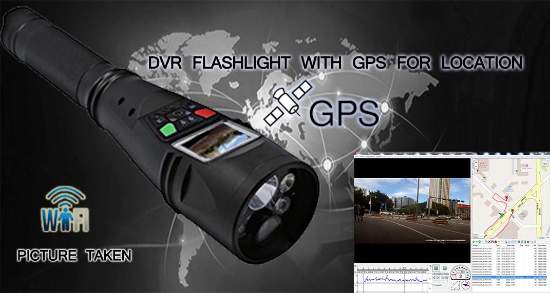 WIFI GPS Rechargeable Video Recorder Torch Light Camcorder Led DVR Flashlight For Police Railway 0