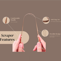 Grattoir de langue en cuivre Offres Spéciales professionnel outil de nettoyage d'hygiène de soins bucco-dentaires nettoyant de langue en métal en acier inoxydable