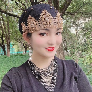 Wholesale New Solid Color Two-Piece Set Muslim Women's Undercap Tube Cap Chiffon Shawl - Product Image 6