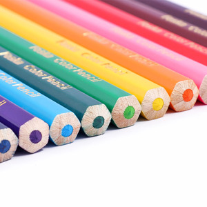 Foska 12 couleurs artistes professionnels <span class=keywords><strong>dessin</strong></span> fort 4mm recharge de crayon Jumbo <span class=keywords><strong>3</strong></span> en 1 crayon de couleur en bois pour les écoliers - Product Image 4