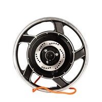 Motor Hub DC Brushless Magnet Permanen 72V 3000W Tahan Air Ganda 17 Inci YM Daya Tinggi untuk Sepeda Motor Listrik