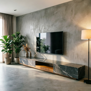 BALOM Mobile TV di Lusso Moderno in Legno di Alta Qualità con Struttura Resistente e Ripiani Aperti per Uso Domestico Durevole - Product Image 1