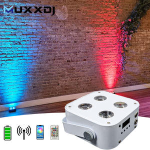 Đám Cưới Backdrop 4*<span class=keywords><strong>12W</strong></span> Uplights Pin Không Dây Rgbwa + UV Wedding Party DJ Đèn Sân Khấu Par Không Dây Uplights - Product Image 1